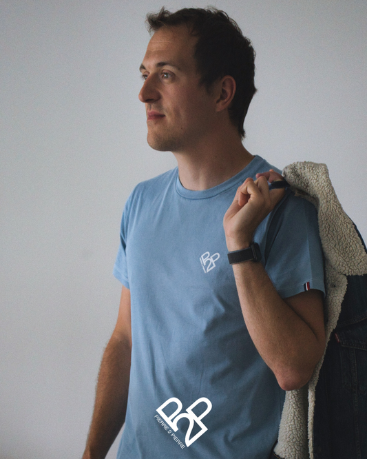 T-shirt Bleu indigo