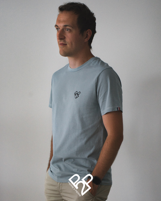 T-shirt bleu tempête